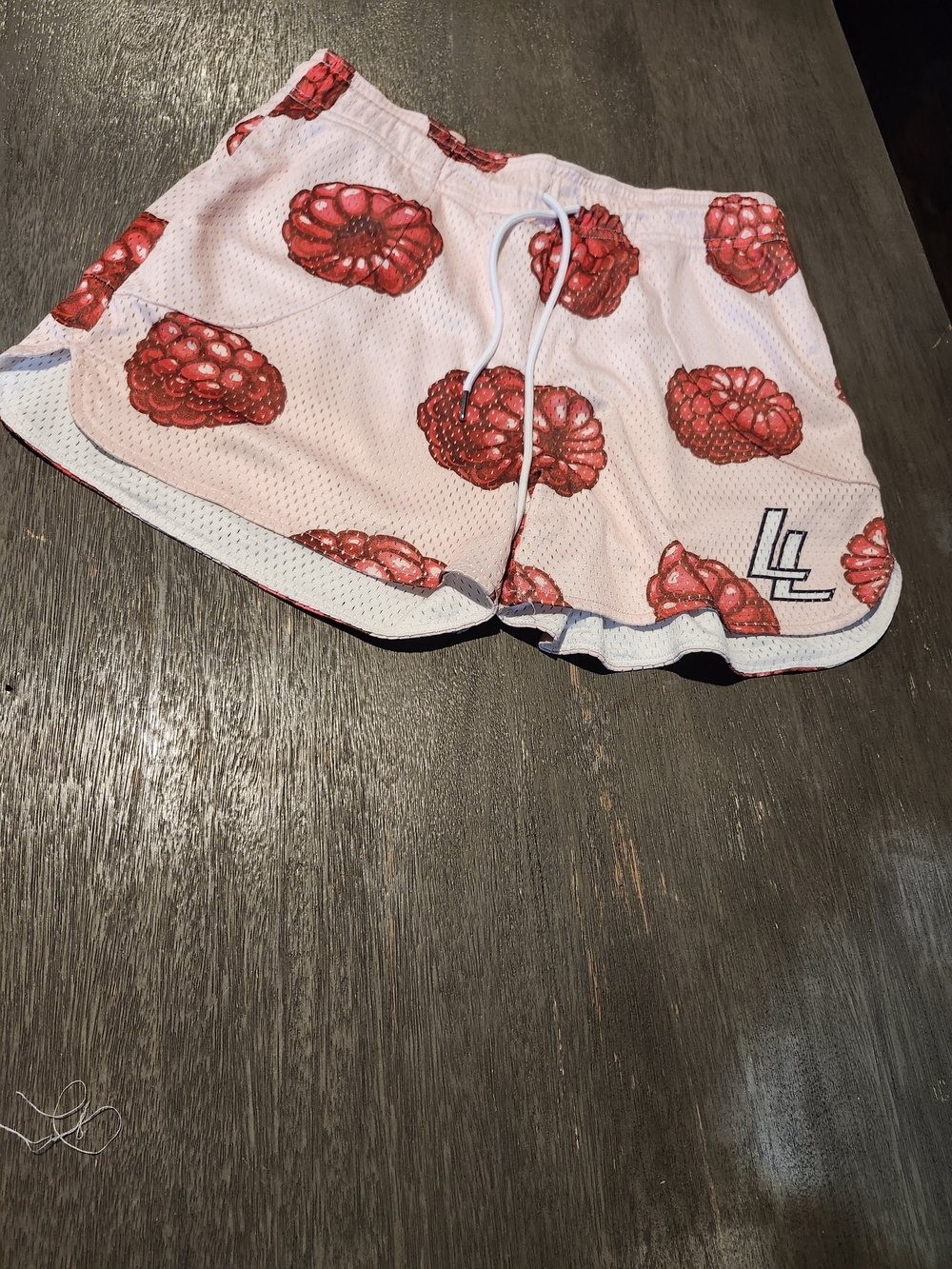 Pink Raspberry Print Athletic Shorts